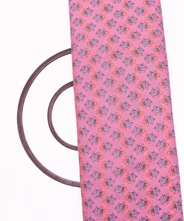 Pink Colour Butti Printed Cotton Fabric